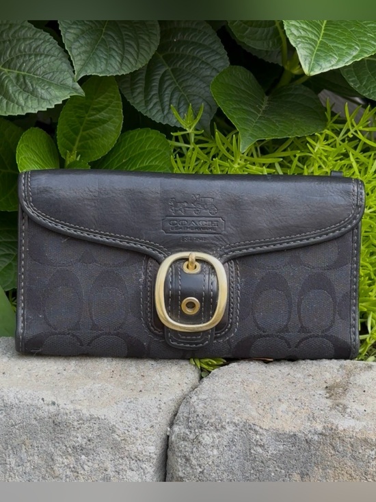 Coach Handbags - Coach Bleeker Tattersall Signature Y2K Vintage Wallet